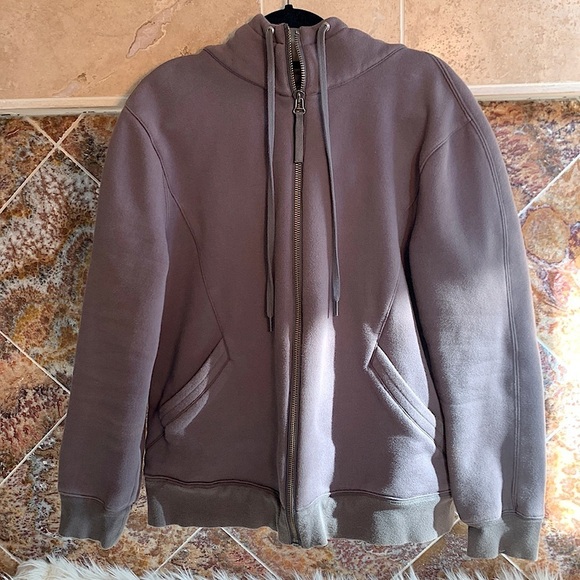 Men’s Helmut Lang Gray Drawstring Zip Up Hoodie in Grey Size L - Picture 1 of 12